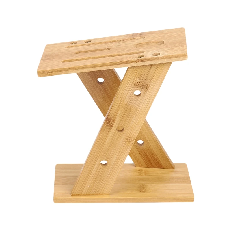 Modern Kitchen Bamboo Tool Holder Knife Rack Portable Creative Z Shape Knives Storage Wood Stand Blocks | Дом и сад