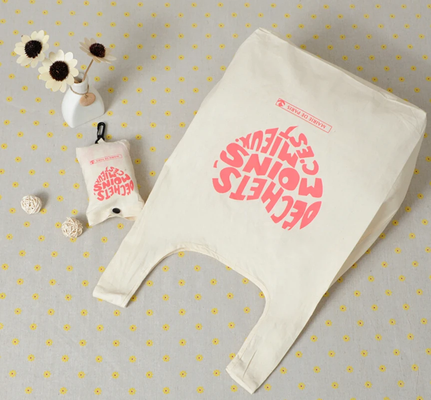 Складная тканевая сумка шоппер ECO Tote многоразовая складывающаяся посылка для