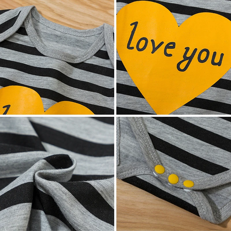 

3Pcs/Set Summer Newborn Baby Boys Girls Bodysuits Round Collar Cartoon Print One-piece Clothes Cotton Jumpsuit Outfits Clothing