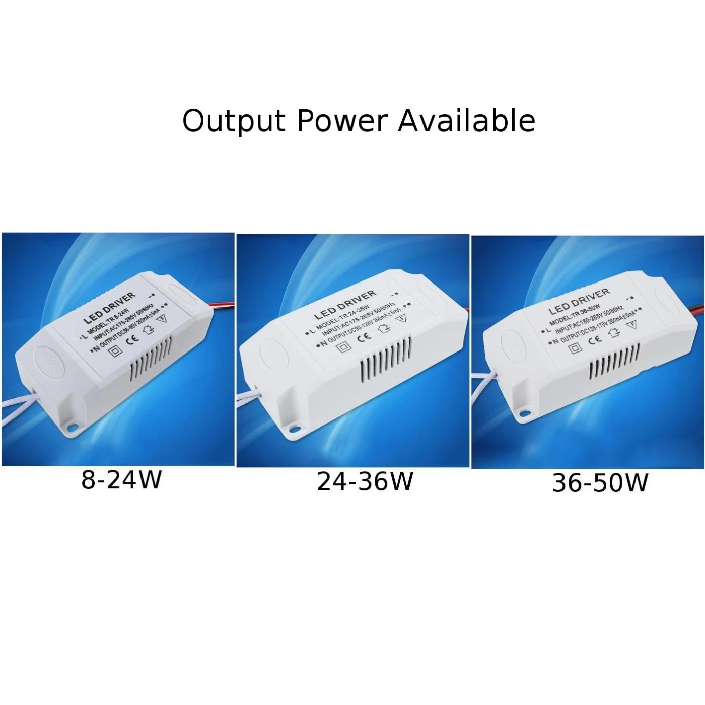 8-24W/24-36W/36-50W LED Electronic Transformer Constant Current Supply Driver Replacement New | Лампы и освещение