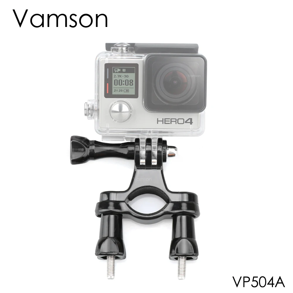 Vamson для GoPro 7 аксессуары велосипед мотоцикл руль полюс крепление для Gopro Hero 6 5 4 для SJCAM Mijia для yi VP504 - Colour: VP504A