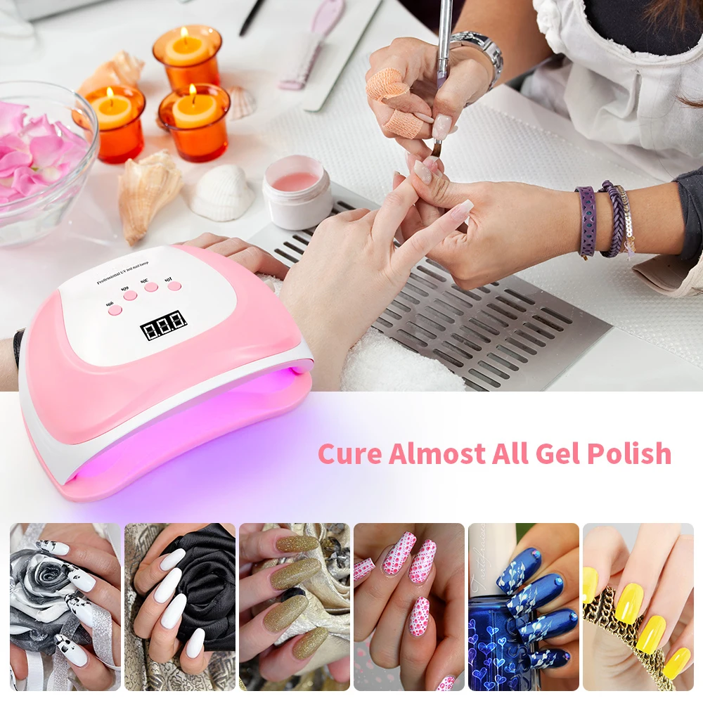 УФ-лампа для маникюра Сушилка ногтей 90/Вт двухручная лампа отверждения УФ-гель с