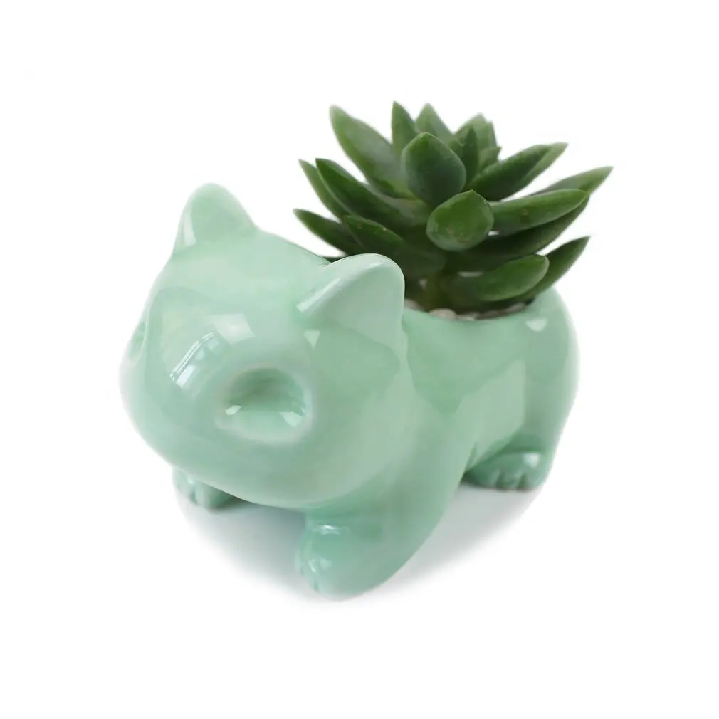 

Succulent Ceramic Pot Planter Cute Green Plants Flower Pot With Hole Beautiful Flower Pot Home And Office Decoration