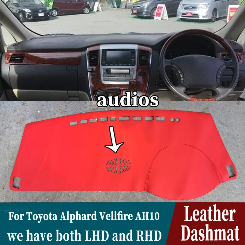 Кожаный коврик для приборной панели Toyota Alphard Vellfire AH10 2002 2003 2004 2006 2008 | Автомобили и