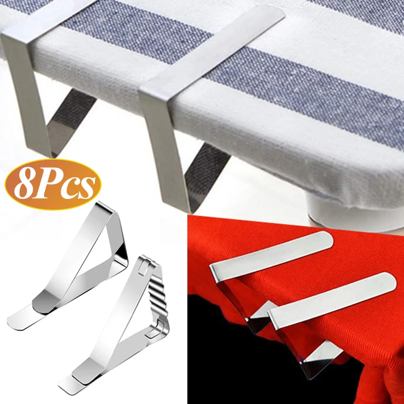 

8pcs Tablecloth Clip Useful Tables Clips Holder Cloth Clamps Party Picnic Wedding Prom Multi-function Tablecloth Clip