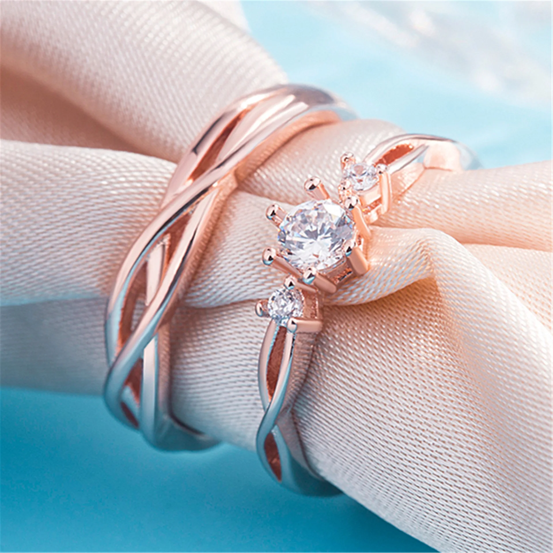 

Couple Ring Men and Women Opening Ring Japanese and Korean Jewelry Simple Wedding Ring Gift Opening Adjustable