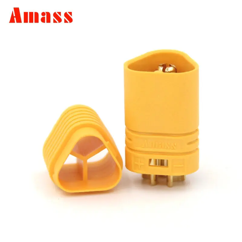 

5 Pairs/10 Pairs Amass MT60 3.5mm 3 pole Bullet Connector Plug 3.5mm golden Plated Bullet Plug Connectorsfor RC 60A 3-Line