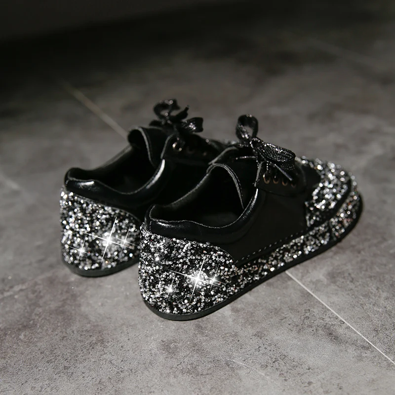 

Vabadus Fashion Glitter Loafers Women Bling Flats Lace-up Creepers Comfortable Sneaker Casual Platform Walking Shoes Woman yd447