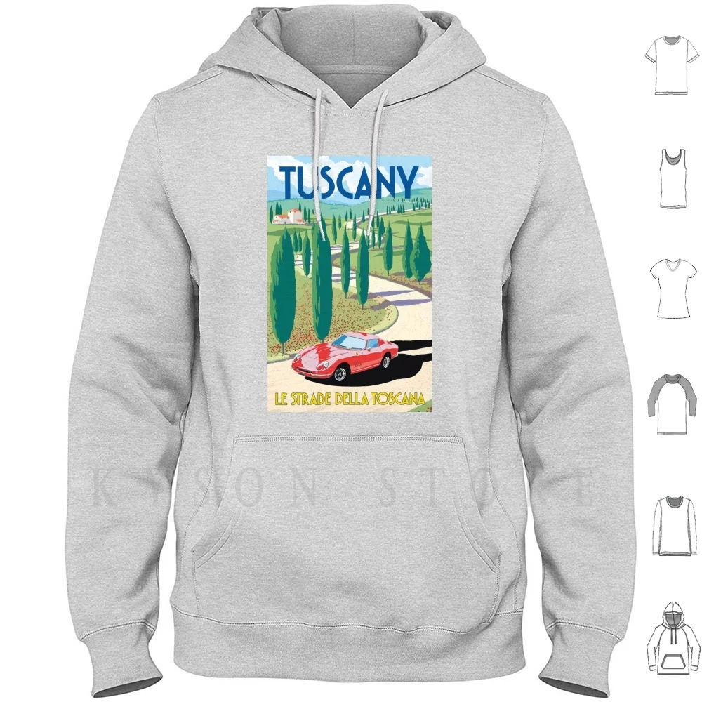 Винтажная дорожная Толстовка с длинным рукавом Италия Тоскана Италия|Мужские