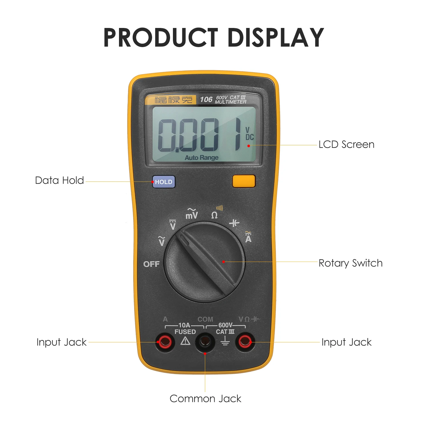 Цифровой мультиметр Fluke 106 F106 600 В 10 А | Инструменты