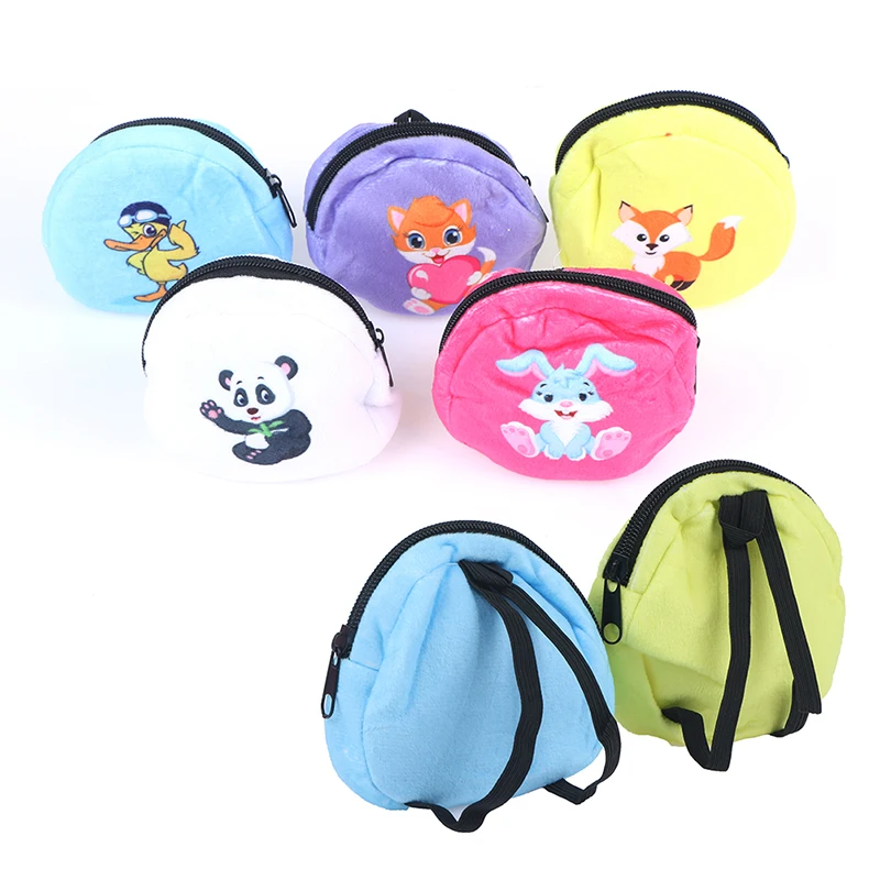 

1 шт., рюкзак для куклы, кошелек для 1/3 кукол, аксессуары для одежды, рюкзак с милой пандой, Кроликом, уткой