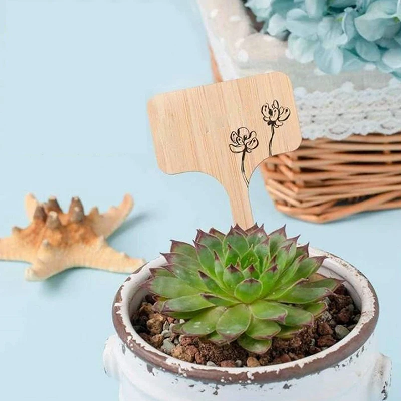 

80Pcs Bamboo Plant Labels,Plant Markers & 50PC U-Shaped Garden Stakes Ground Grass Lawn Turf Galvanised Pegs