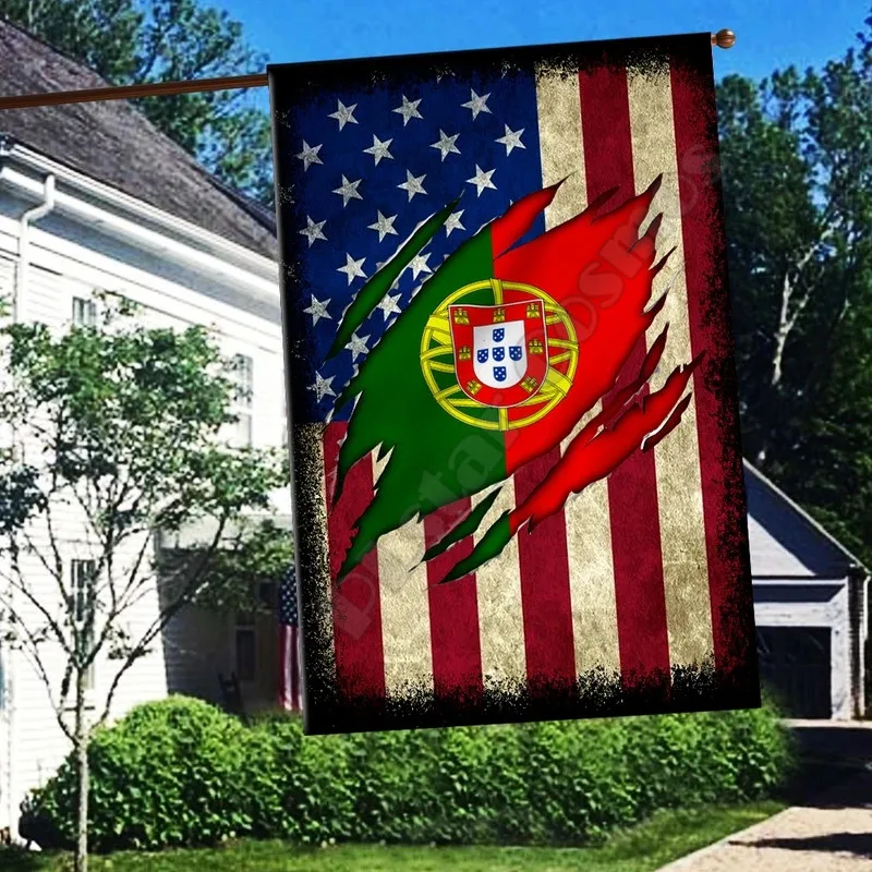 Флаг Звезды и полосы флаг домика Садовый белый простой термоперенос садовые