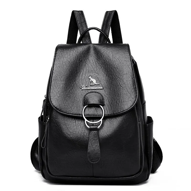 

Large Capacity Backpack Women Bags For Women 2020 Women's Leather Backpack School Bag For Girl Zipper Fashion Mochila