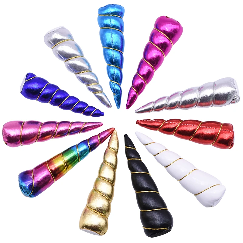 

6pcs 13cm PU 3D Unicorn Horns Unicorn Party Supplies Birthday Wedding Christmas Decoration Handmade DIY Crafts Xmas Ornaments