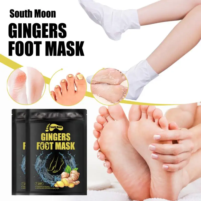

1Pair Ginger Foot Mask Moisturizing Dry And Cracked Foot Exfoliating Sterilizing Mask Feet Care Skin Exfoliating Skin Care
