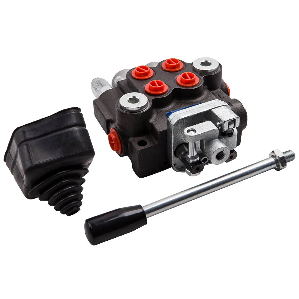 

1 pack 2 Spool Hydraulic Directional Control Valve P402-2A1-J Tractor Loader w/ Joystick 11 GPM