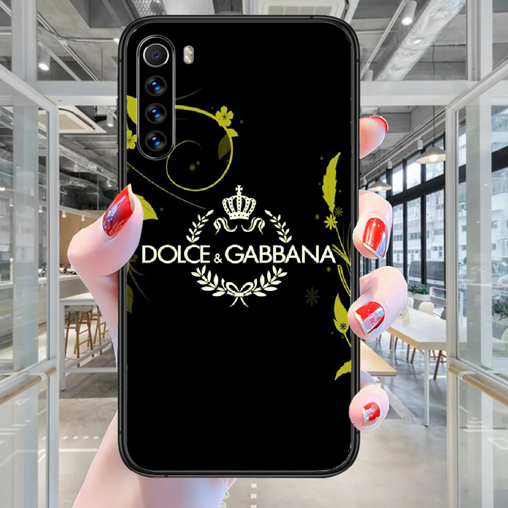 

Italian Milan Luxury Fashion Brand Phone Case For Xiaomi Redmi Note 7 8 8T 9 9S 4X 7 7A 9A K30 Pro Ultra black Coque Painting