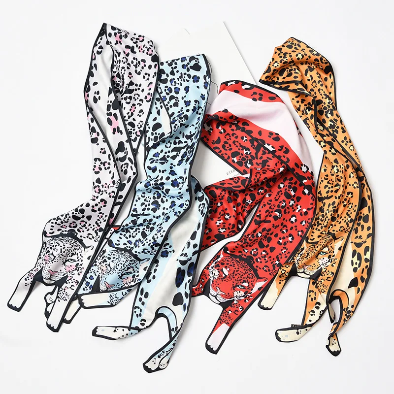 [2] Забавный шелковый шарф с милыми животными саржевая ткань из искусственного