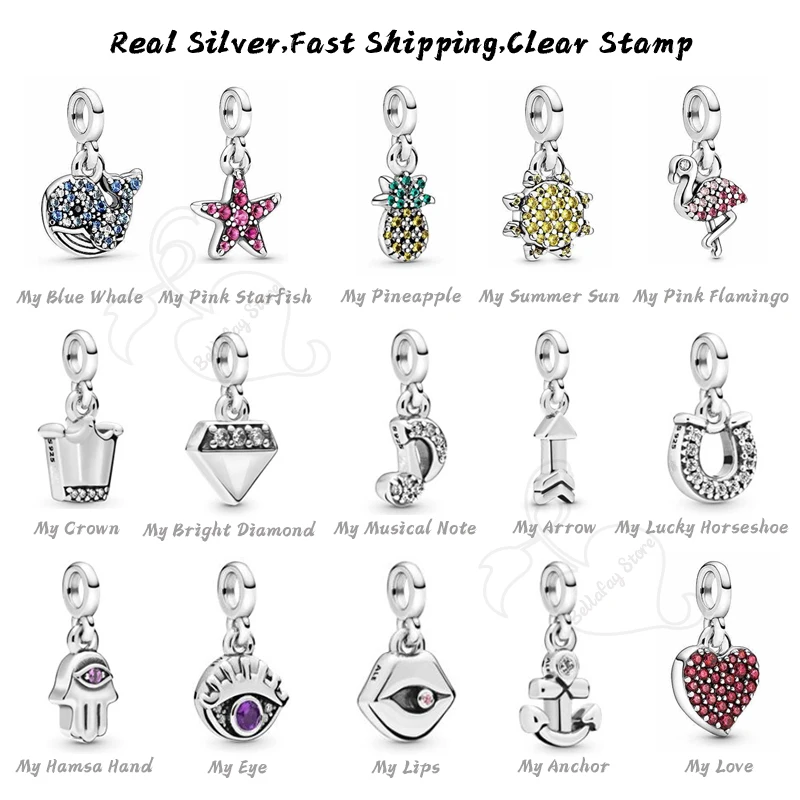 

Настоящие серебряные бусины 925 пробы в виде морской звезды кулон Подвески Подходит Pdoras мне коллекция Браслеты Для женщин ювелирные изделия ...