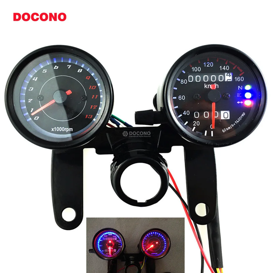Новый универсальный тахометр для мотоцикла Спидометр датчик тахометра +