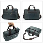 Мужская сумка для ноутбука, из натуральной коровьей кожи, водонепроницаемая, деловая, дорожная, для ноутбука 14, 15,4 дюймов