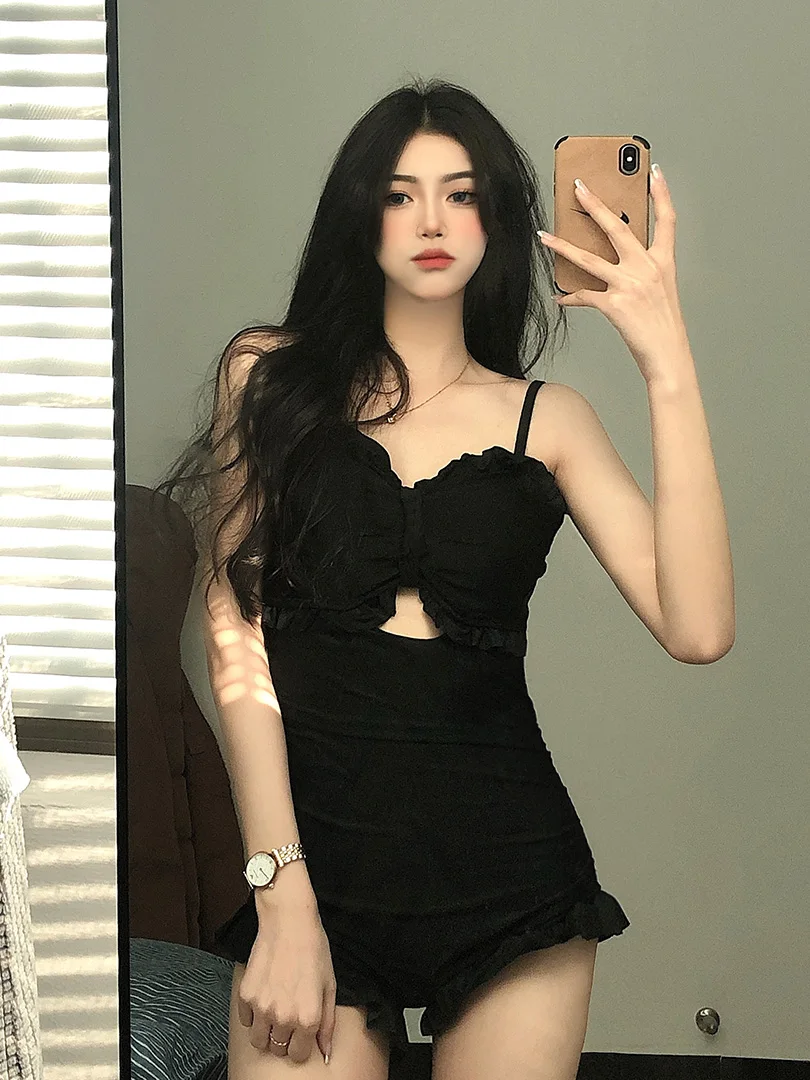 

Women's Swimsuit One Piece Sexy Swimsuit Conservative Covering Belly Thin Holiday Hot Spring Push up