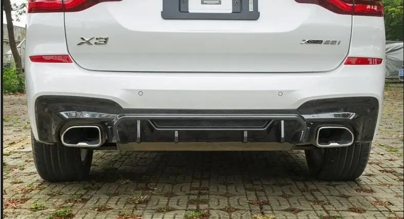 Для BMW X3 обвес спойлер 2018-2020 G01 BAKC задний спойлер из ABS-пластика задний передний бамперный диффузор Защитные бамперы on.