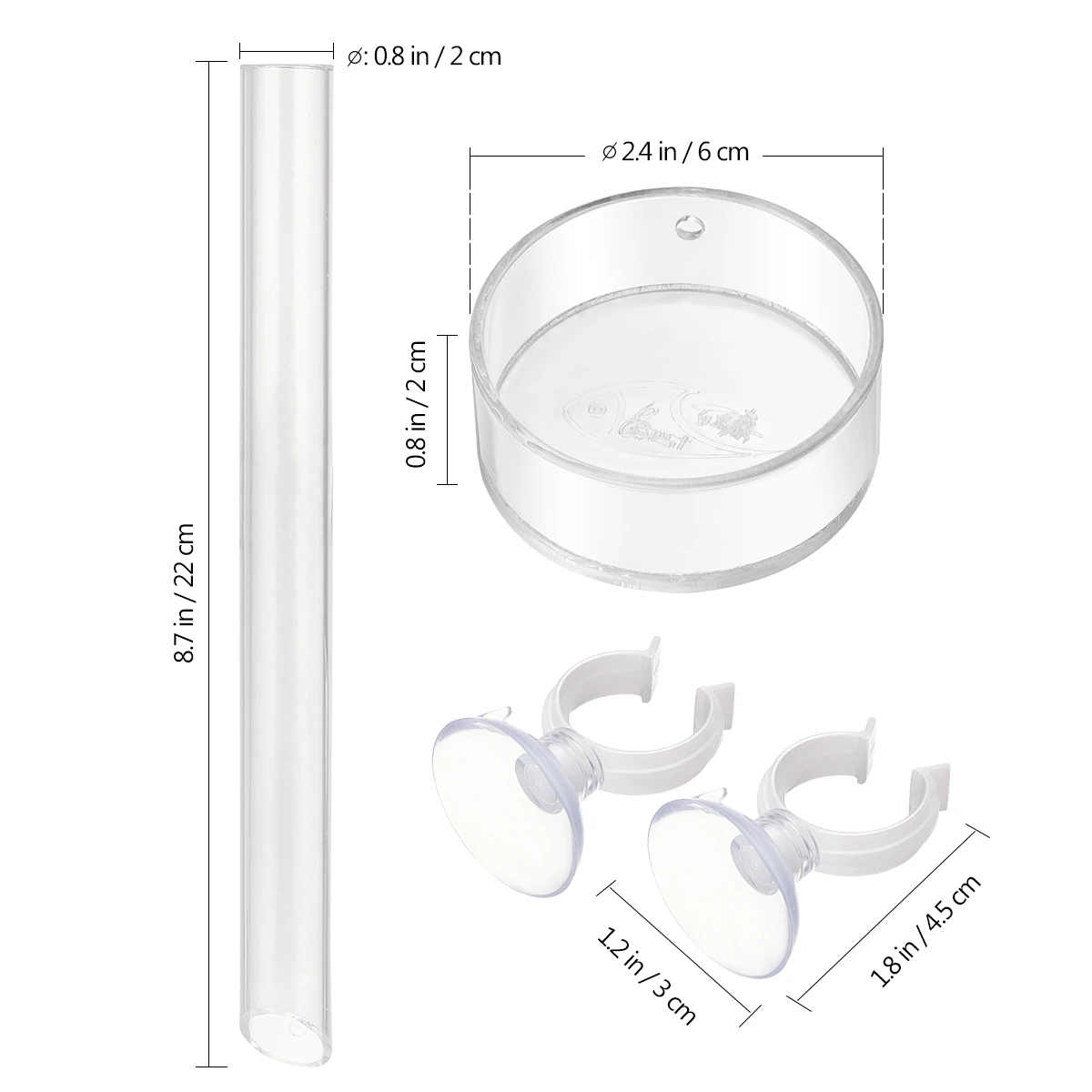 POPETPOP 1 комплект твердый прозрачный акриловый Собранный кормушка для креветок