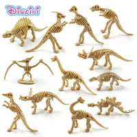 12pcs simulation dinosaurs skeleton animal model lifelike action figure home decor gift for boy girl children kids hot toys set
