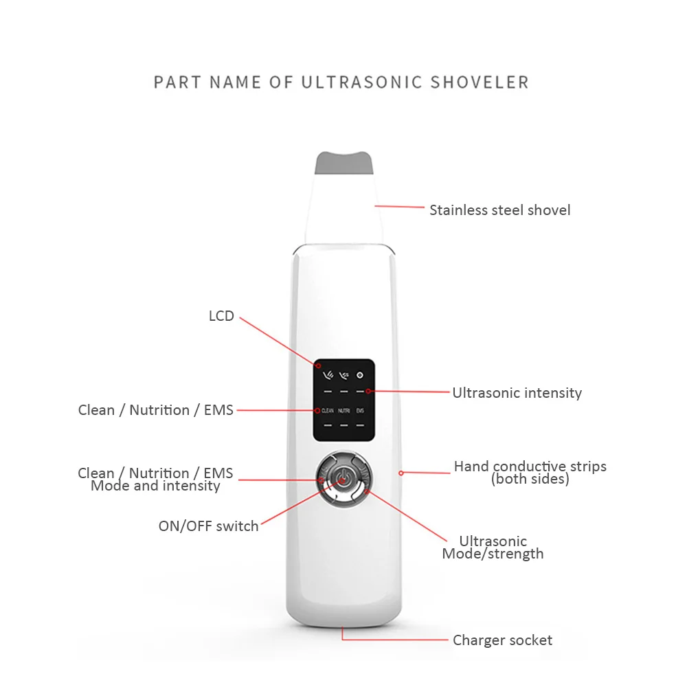 Прибор для глубокой очистки кожи скруббер прибор ультразвуковой чистки лица