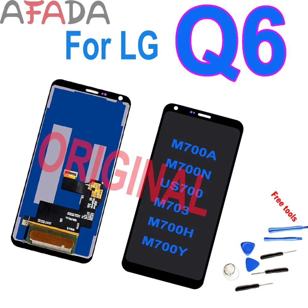 

5.5"Original LCD Display For LG Q6 M700 M700A M700N US700 M703 M700H M700Y LCD Display Touch Screen Digitizer Assembly+Frame