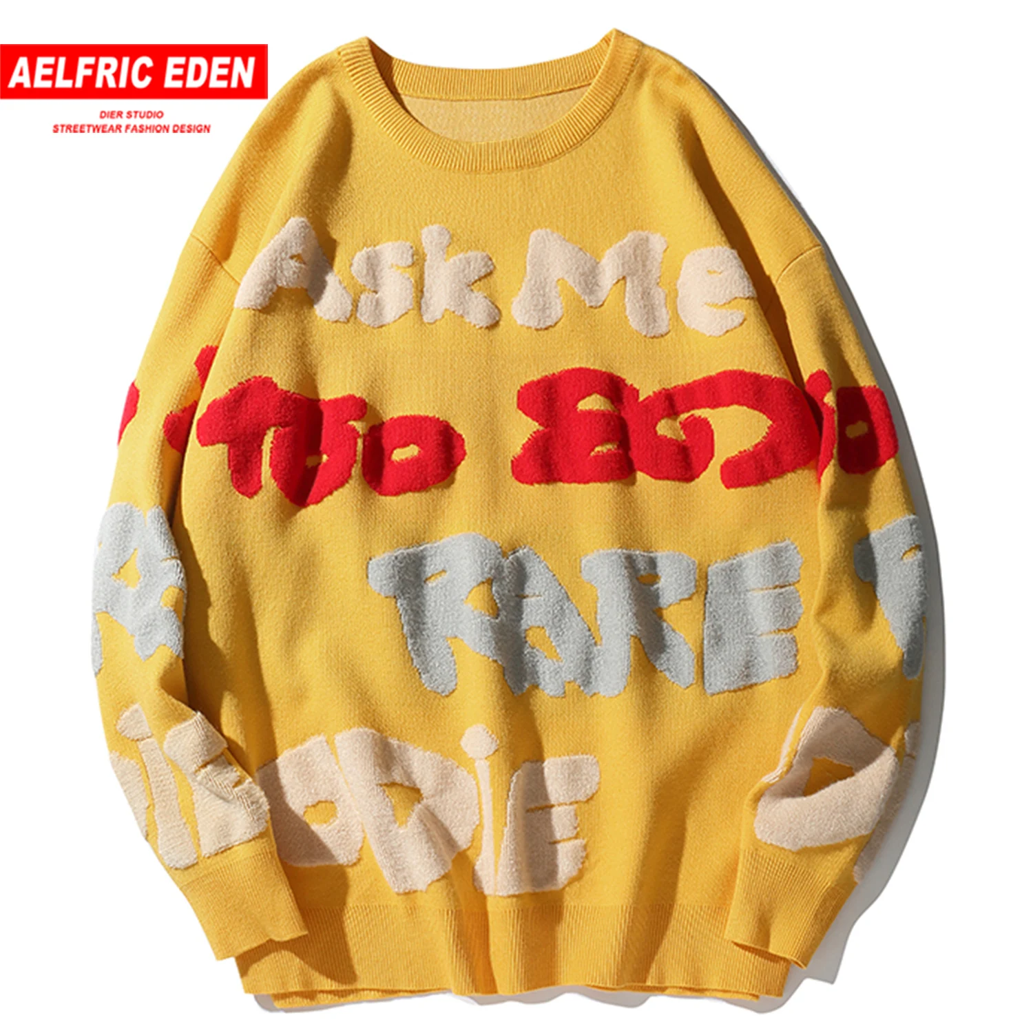 Aelfric Eden модный мужской свитер с буквенным принтом осень 2019 Harajuku хип хоп топы