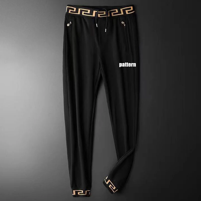 

2021 spring and autumn new European men's casual sports suit jacket and trousers two-piece suit