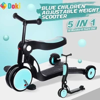 5 in 1 children scooter skateboard 3 wheel infant shining scooter car baby walker kids flashing push scooter doki toy 2021