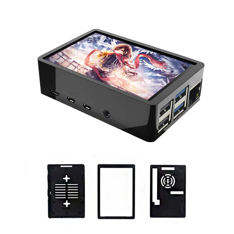Для Raspberry Pi 4 сенсорный Экран 3 5 дюймов TFT ЖК дисплей 480*320 GPIO Дисплей с ABS чехол +