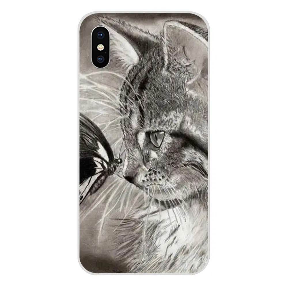 Butterfly Cat For Samsung Galaxy Note 5 8 9 S3 S4 S5 S6 S7 S8 S9 S10 5G mini Edge Plus Lite Personalized Print Phone Case | Мобильные