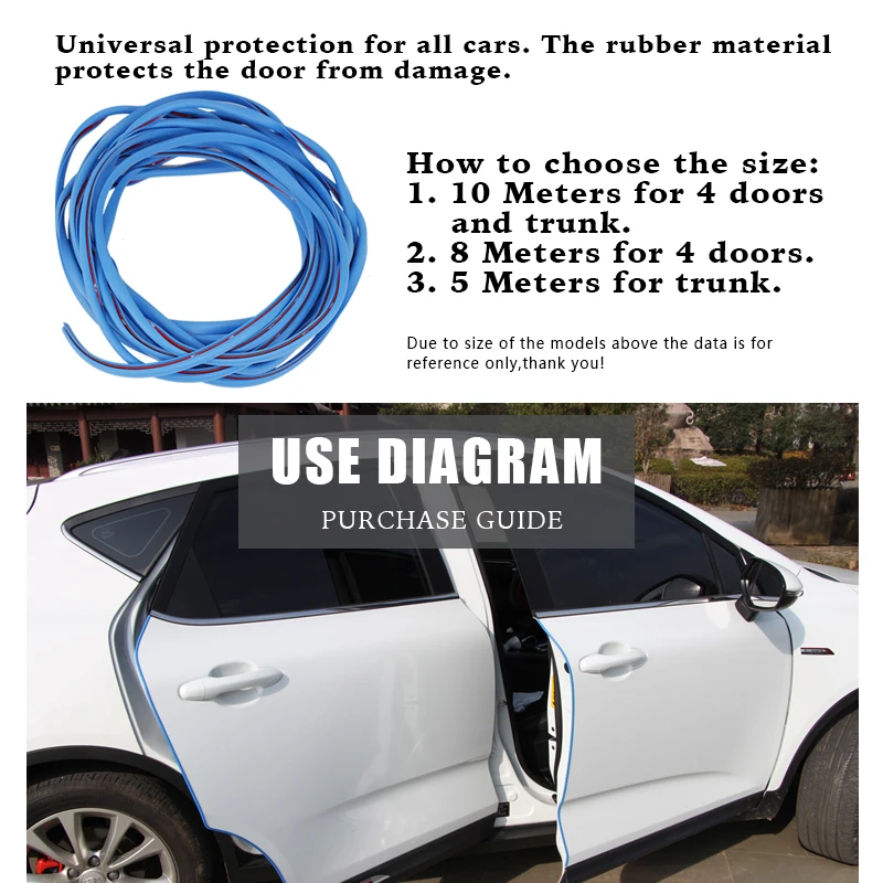 KOSOO Автомобильная дверь Край боковая царапина Защитная Наклейка для Lancia Delta Musa
