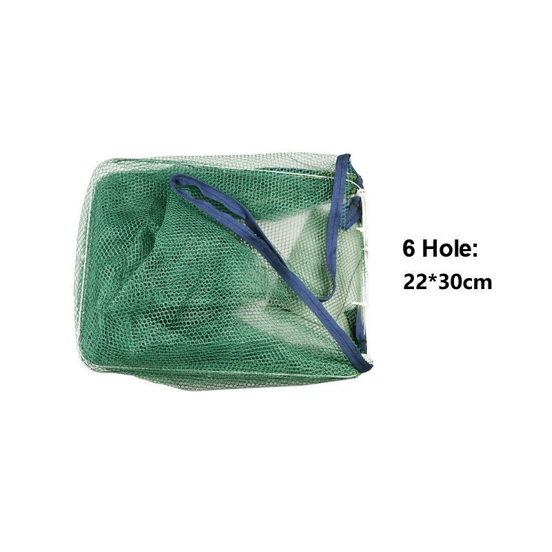 

Foldable 6 Holes Automatic Fishing Net Shrimp Cage Nylon Foldable Crab Fish Trap Cast Net Cast Folding Fishing Network