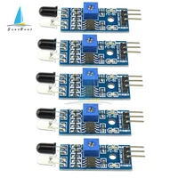 5Pcs/lot DC 3.3V-5V IR Infrared Obstacle Avoidance Sensor Module for Arduino Smart Car Robot 3-wire Reflective Photoelectric