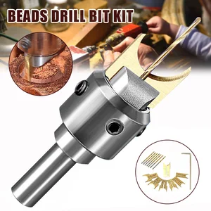 Beads Drill Bit Wooden Bead Maker Milling Cutter Set Woodworking Tool Kit Wooden Beads Making Tools Bead Planer