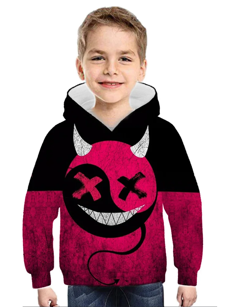 

Детская толстовка мужская и женская детская весенне-осенняя модная Толстовка пуловер 3D уличный тренд свитер в стиле рок