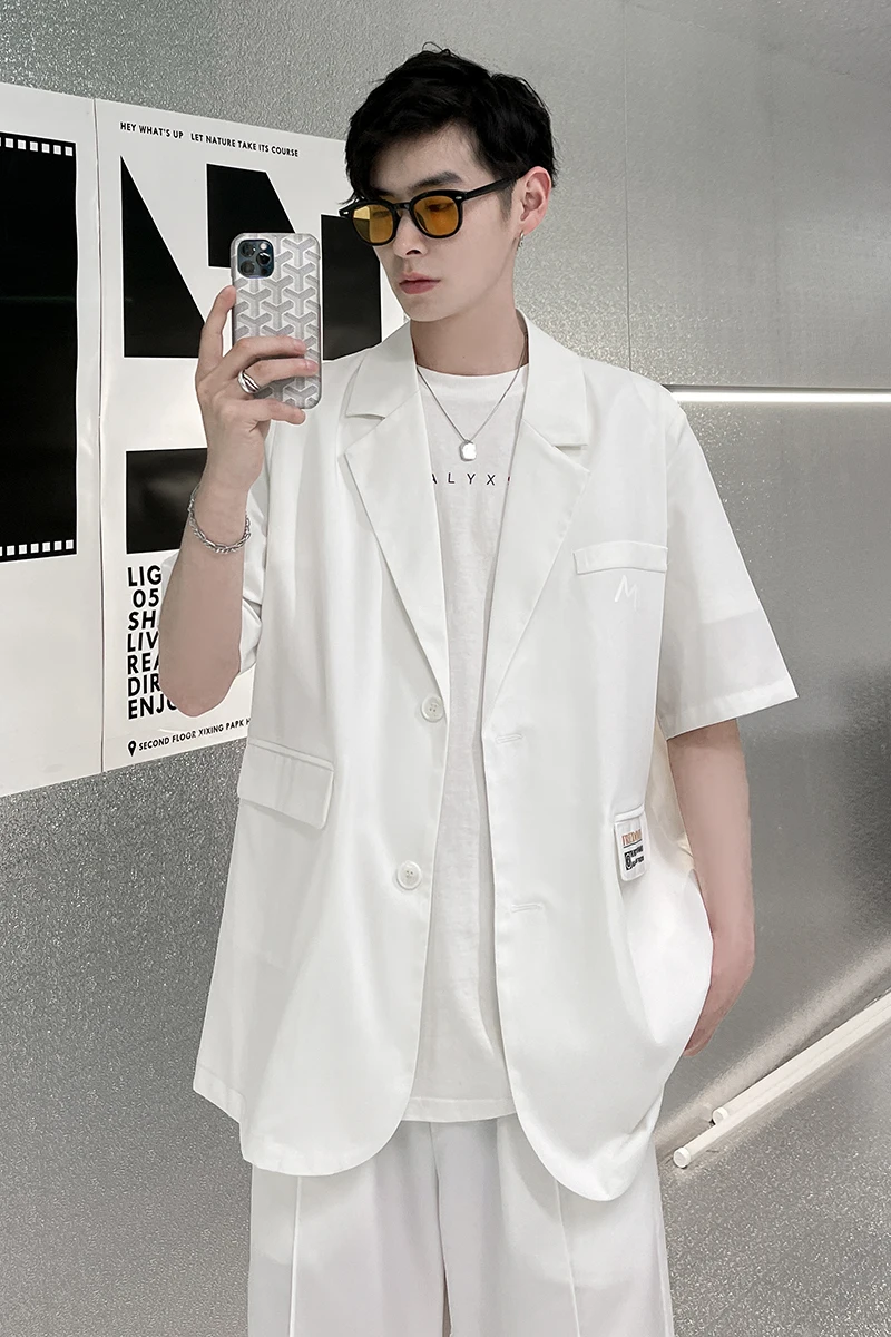 

2021 men Korean casual fashion set summer thin knee-length shorts set