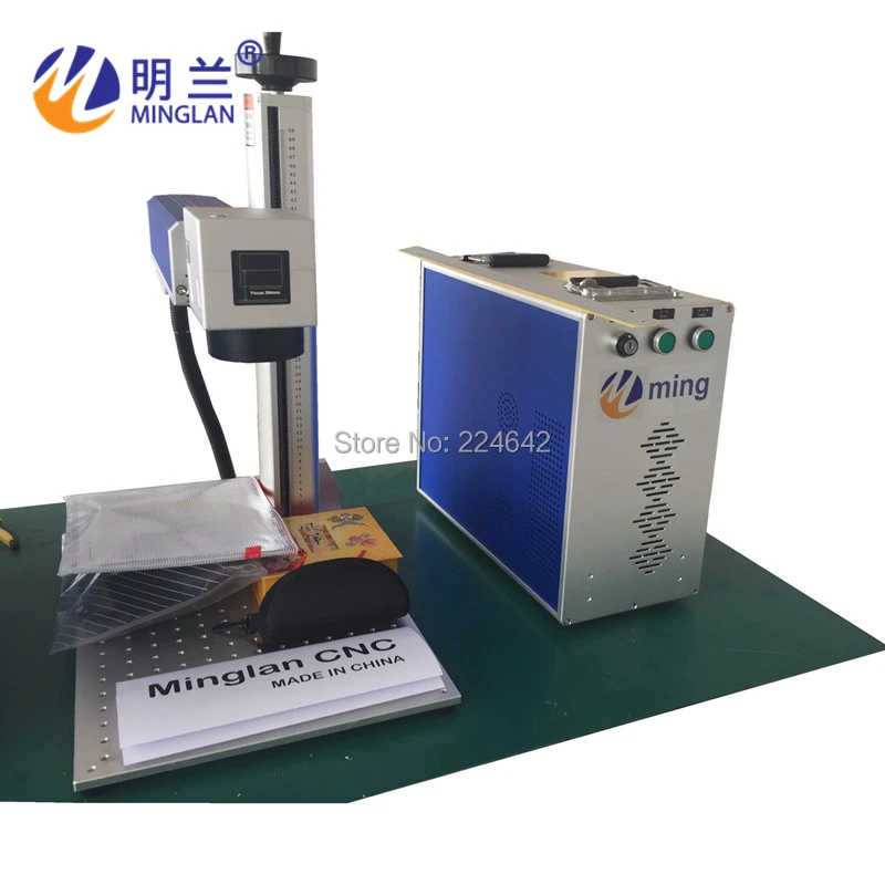 Raycus 50W(QB) fiber laser marking machine 300x300mm Laser CNC Marker for Metal steel copper shipping by DHL/TNT/UPS enlarge