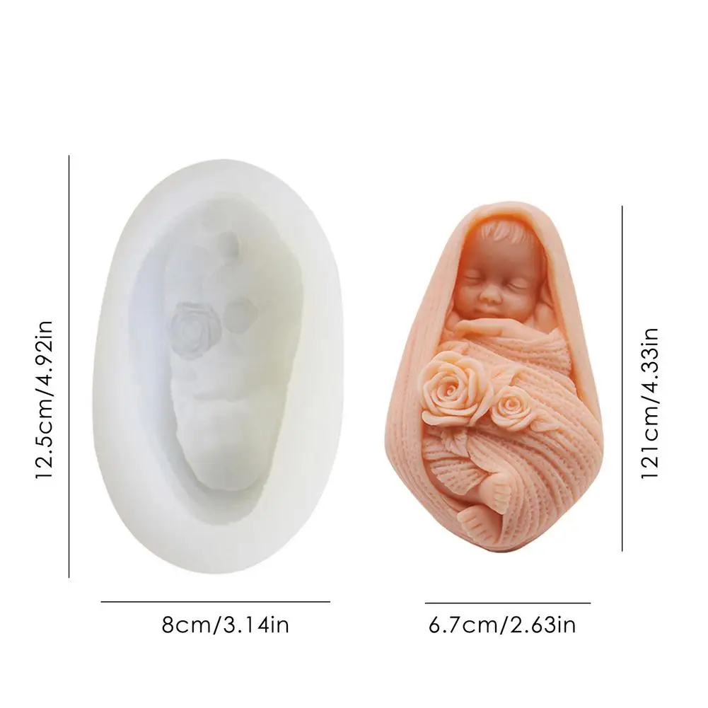 

3D Sleep Baby Handmade Silicone Soap Mold Chocolate Cake Baking Decorating Tools DIY Cookies Fondant Silicone Mold Mould