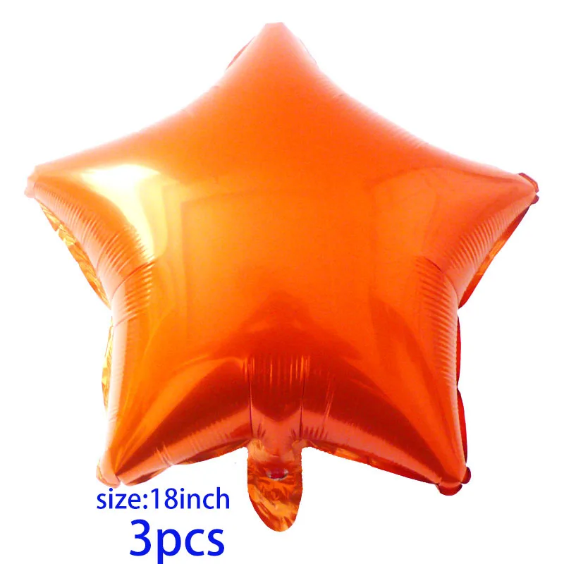 3pcs 18inch star 10 шт./лот надувные воздушные шары в форме черепа, летучей мыши, тыквы, украшения для Хэллоуина, детские игрушки для Хэллоуина, украшения для дня рождения, латексные шары - Цвет: 3pcs 18inch star