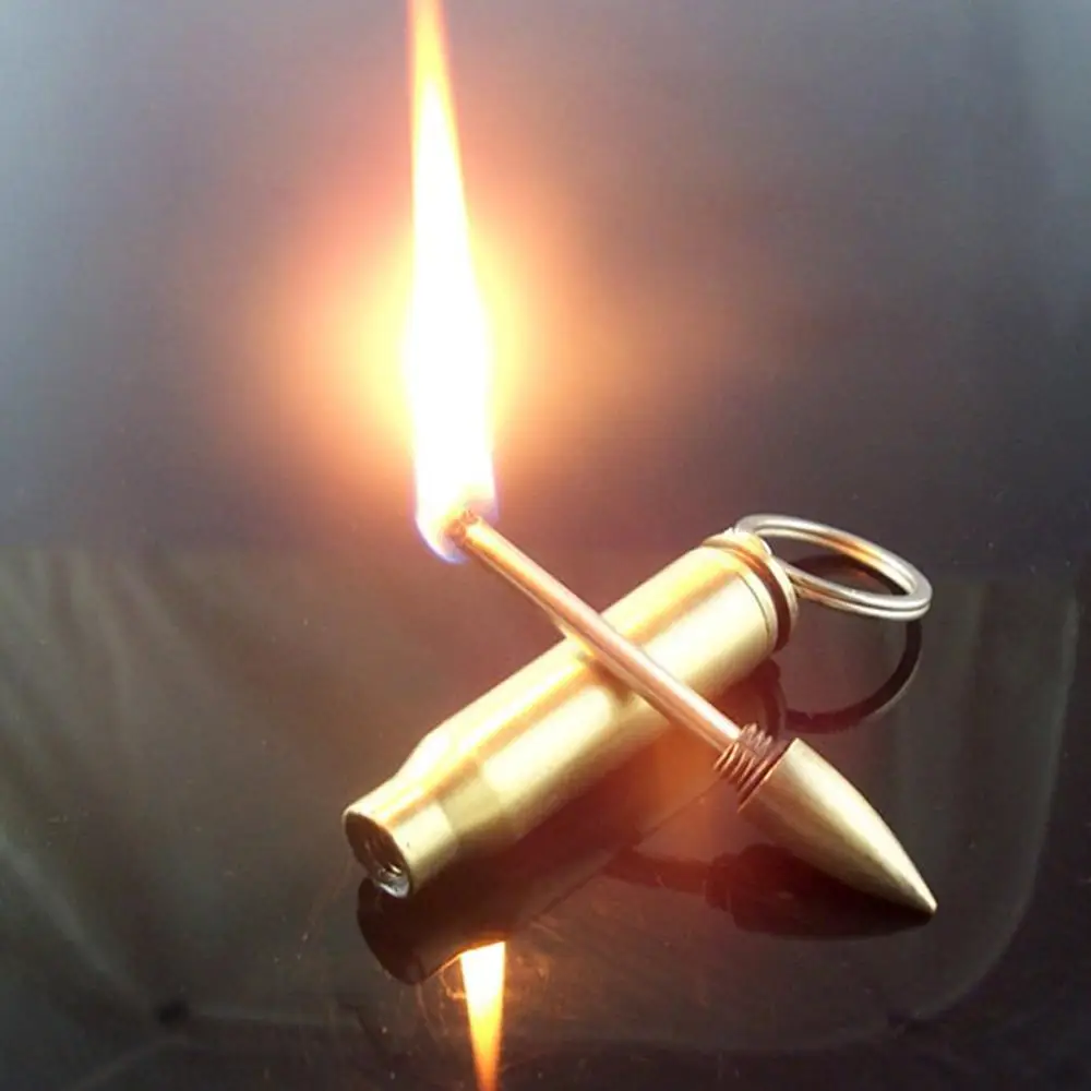 Зажигалка с цепочкой для ключей Перманентная кемпинга пляжа огня выживания