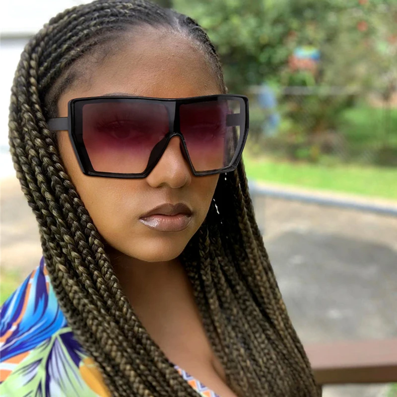 Большие солнцезащитные очки для женщин 2020 Роскошные брендовые градиентные