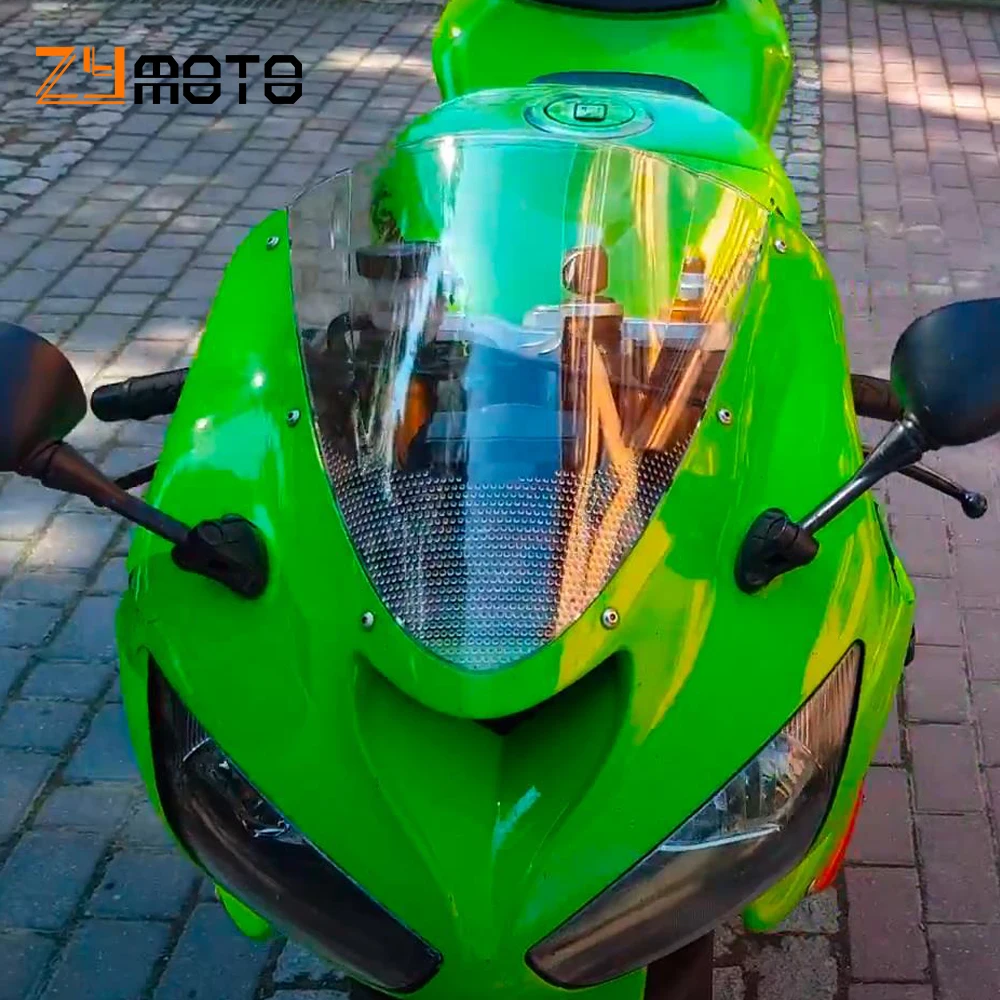 Лобовое стекло для мотоцикла ZX6R ZX636 ветровое с двойными пузырьками KAWASAKI ZX-6R 636 2005
