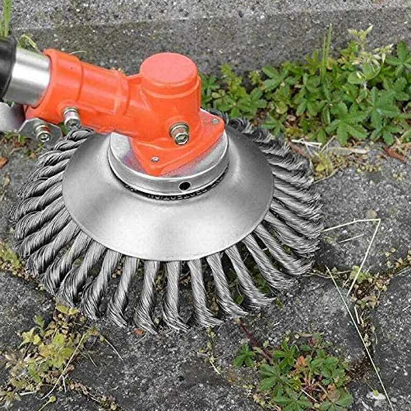 

Wire Wheel Garden Weed Brush Lawn Mower Trimmer Brush Lawn Cutter Tool Garden Grass Trimmer Head